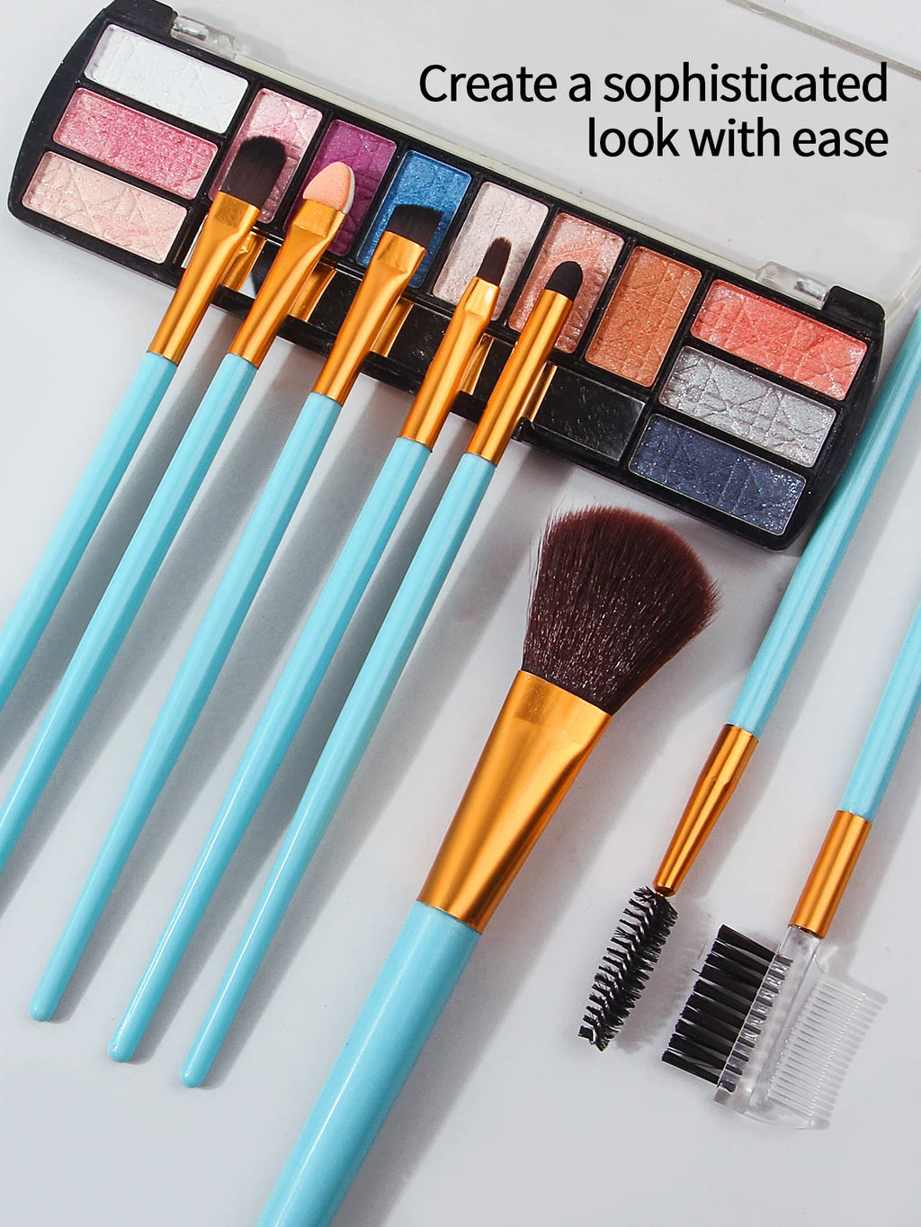 Nixie 8-Piece Makeup Brush Set – Blush, Eye & Brow Brushes