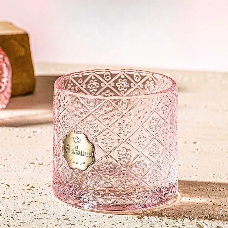 Pink Cherry Blossom Rotating Glass – Beer, Whiskey & Juice
