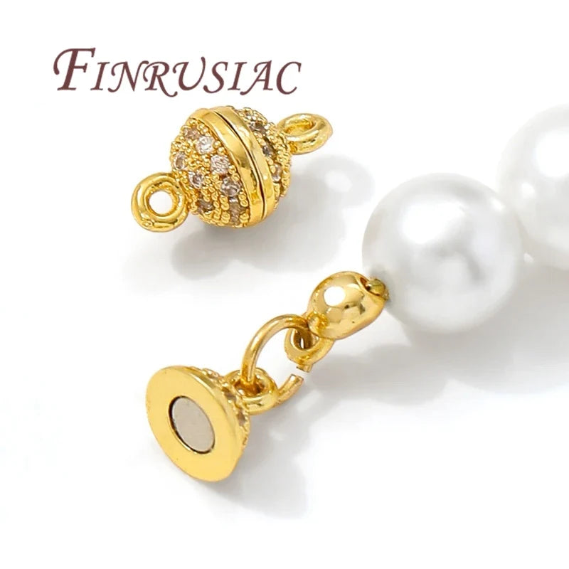 18K Gold Plated Ball Magnetic Clasp – Bracelet & Necklace DIY