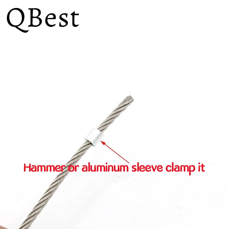 Aluminum Ferrule Crimping Sleeves for Wire Rope 1–10mm | 10/100 Pack