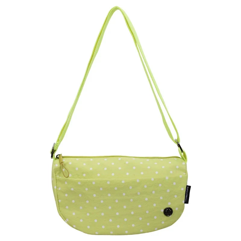 Korean Polka Dot Crossbody Bag – Large Capacity Women's Tote