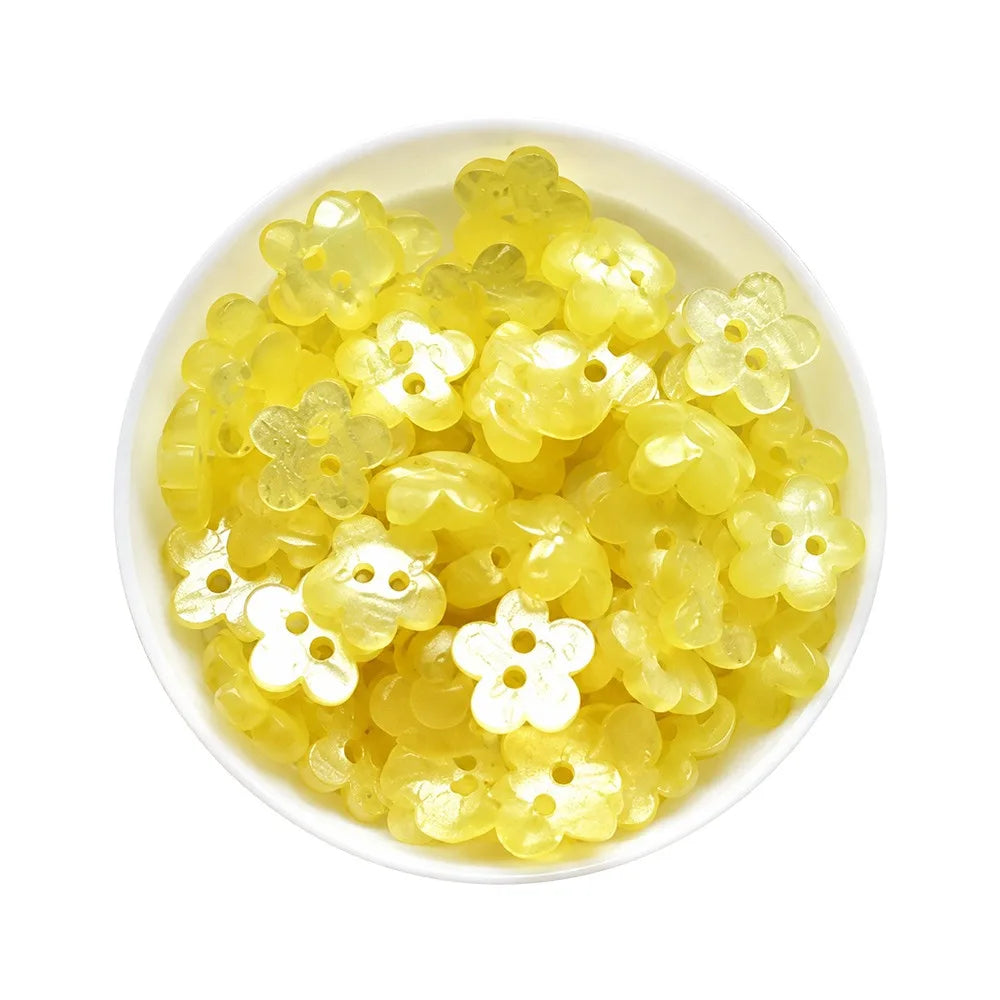 50pcs 3D Flower Buttons 11mm Hollow Cloud Shape – DIY Craft