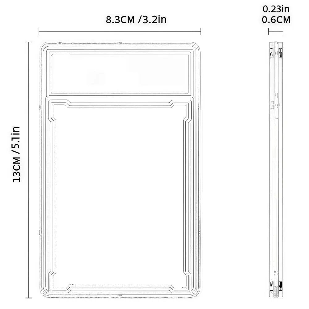 Transparent 35PT Trading Card Case UV Protection Collectible Box