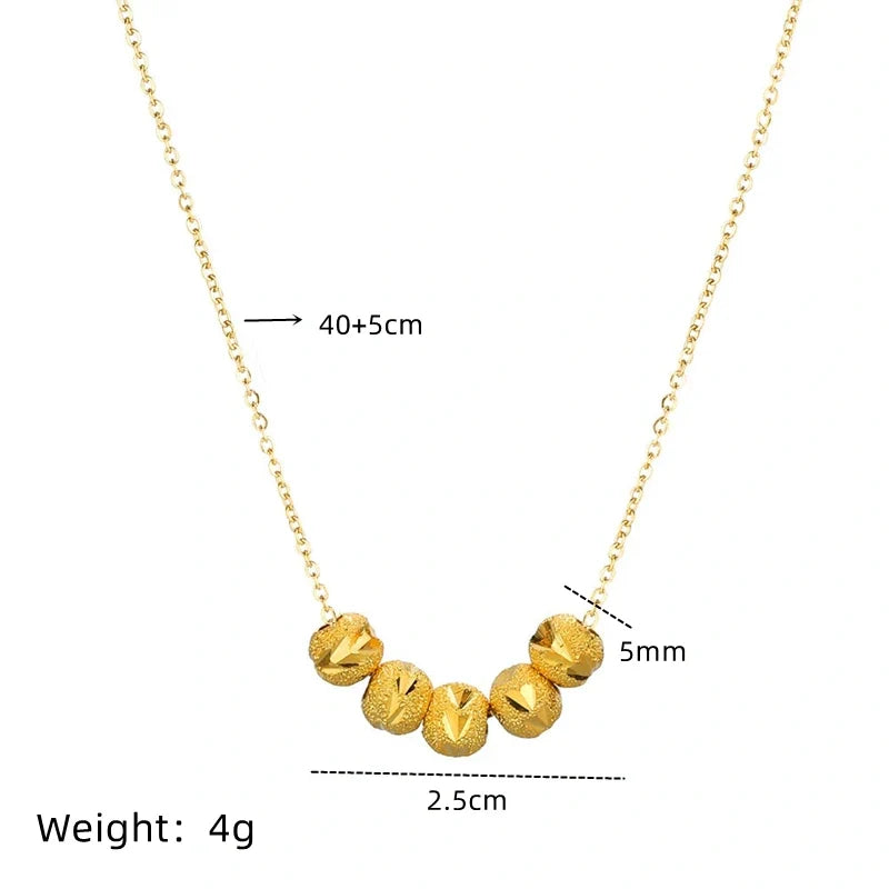 Five Fortunes Lucky Bead Clavicle Chain Necklace | Women