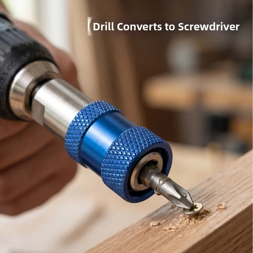 6.35mm Hex Quick-Release Drill Bit Adapter | Keyless Converter