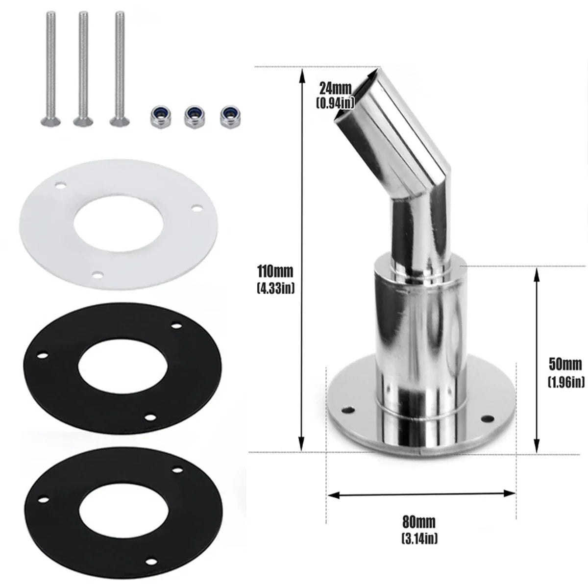Thru Hull Exhaust Skin Fitting 24mm Pipe Socket – Diesel Heater