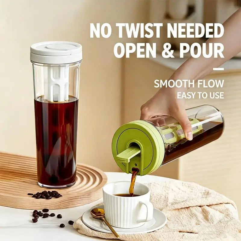 1L Cold Brew Coffee Maker & Fruit Infuser Bottle | BPA-Free