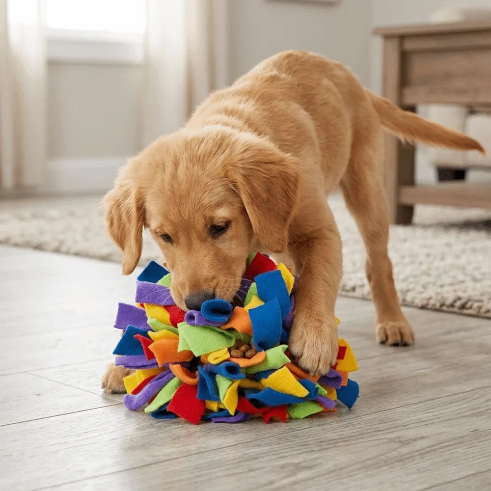 Rainbow Snuffle Ball Dog Enrichment Toy – Brain Training & Slow Feed
