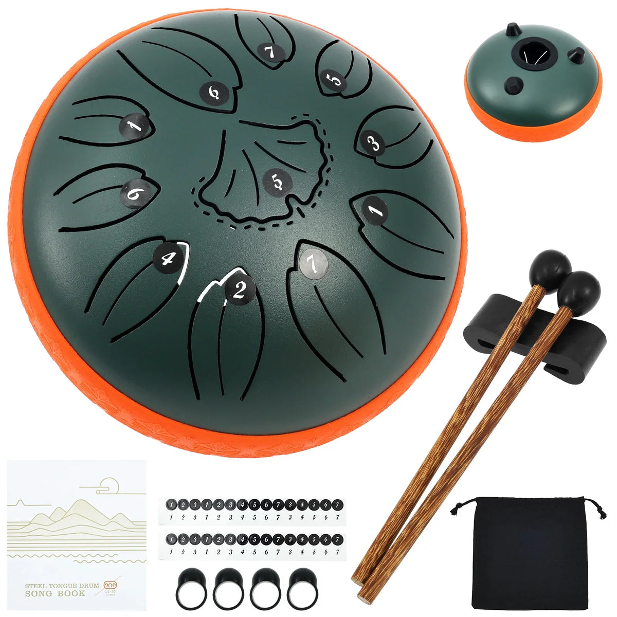Steel Tongue Drum 11-Key Portable Hand Pan – Yoga & Meditation