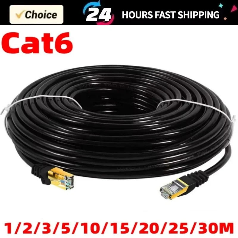 Cat6 Ethernet Cable 1000Mbps RJ45 LAN for PC, PS5 & Router
