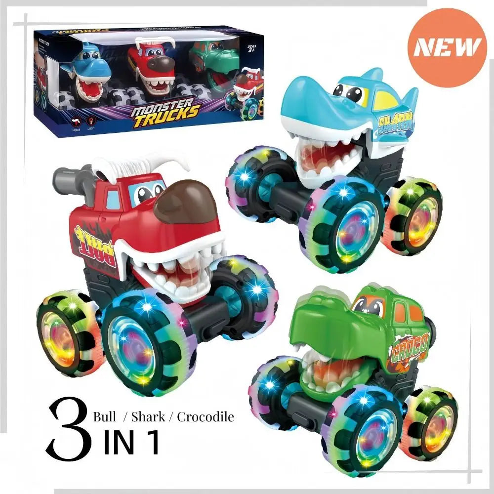 Monster Truck Pull Back Toy with Lights – Kids Gift Ages 4–12