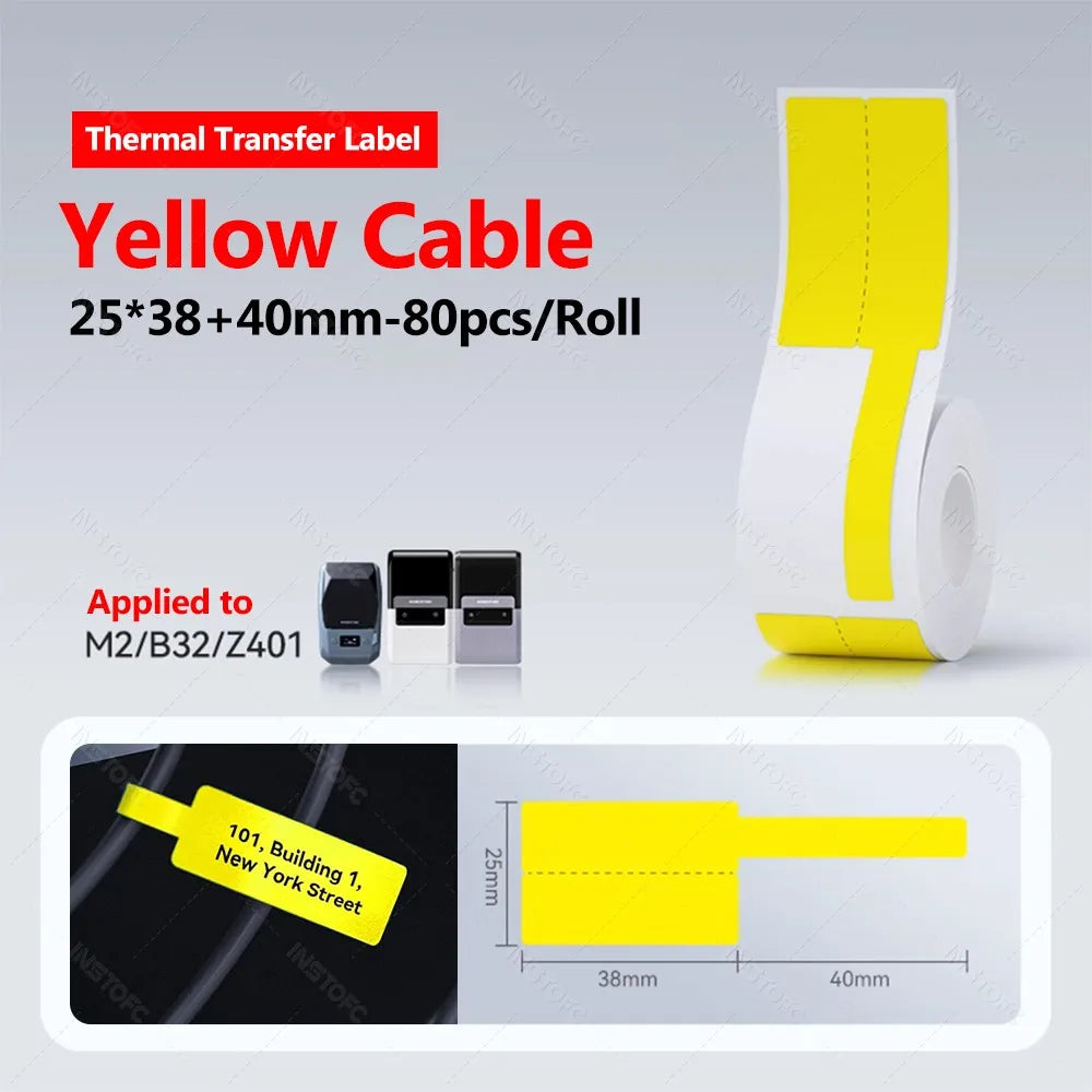 Niimbot M2 Thermal Transfer Labels – Outdoor Cable & Wire Tags