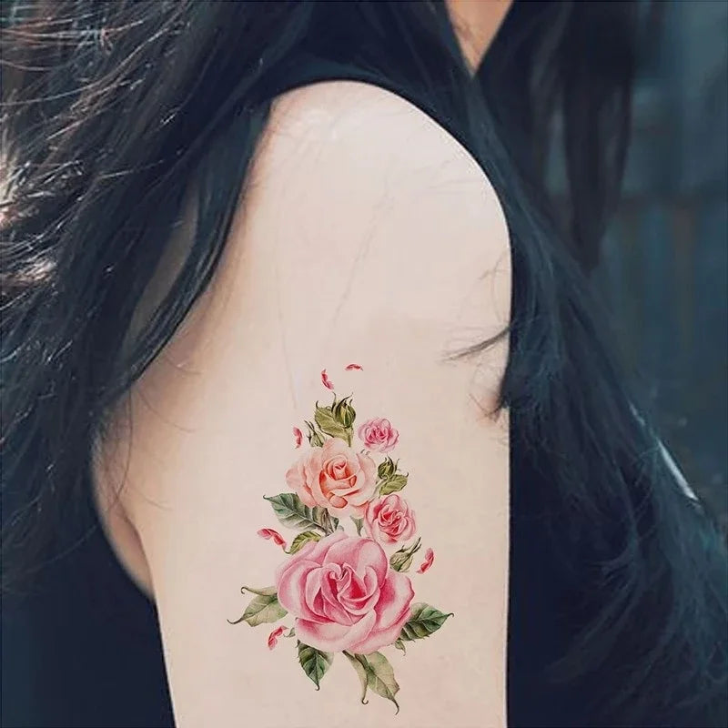 Waterproof Temporary Tattoo Stickers – Floral & Butterfly