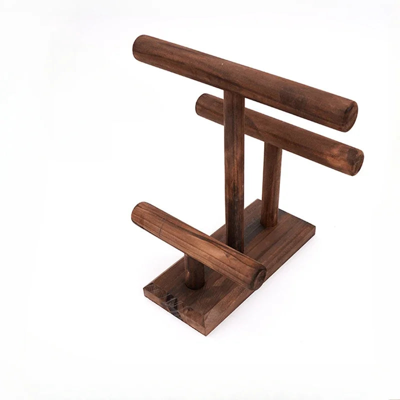 3-Tier Solid Wood Bracelet Stand & Jewelry Display Rack