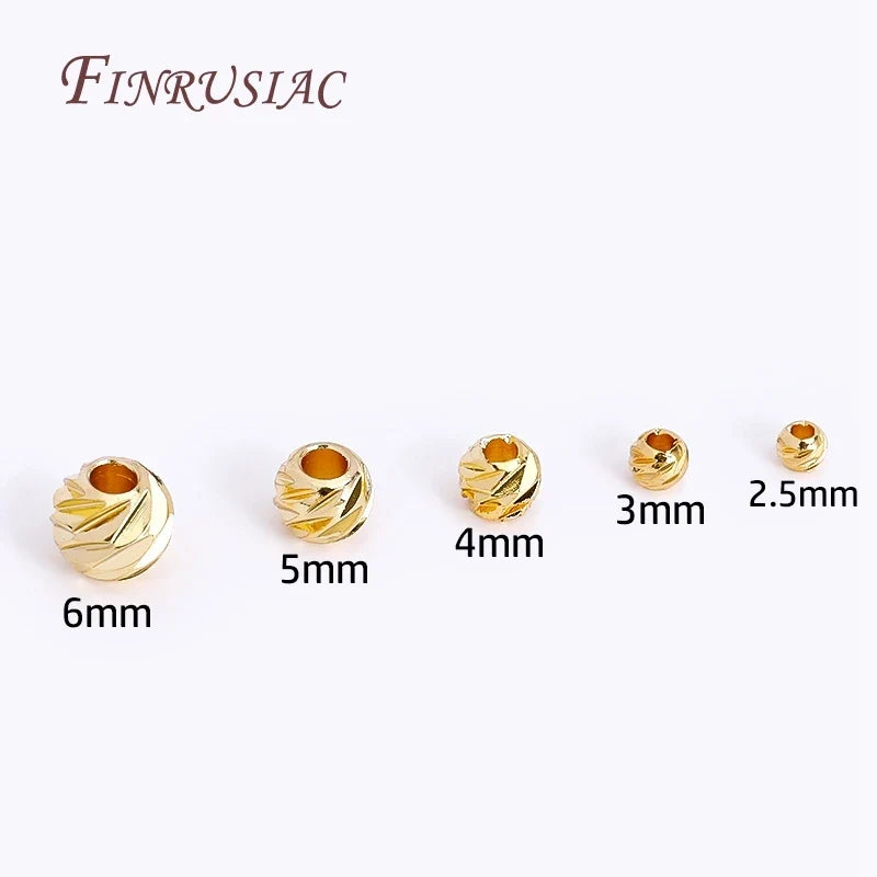 18K Gold Plated Spacer Beads 2.5–6mm | DIY Jewelry Making