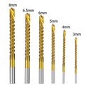 Titanium Coated HSS Twist Drill Bit Set – 6 Sizes 3–8mm