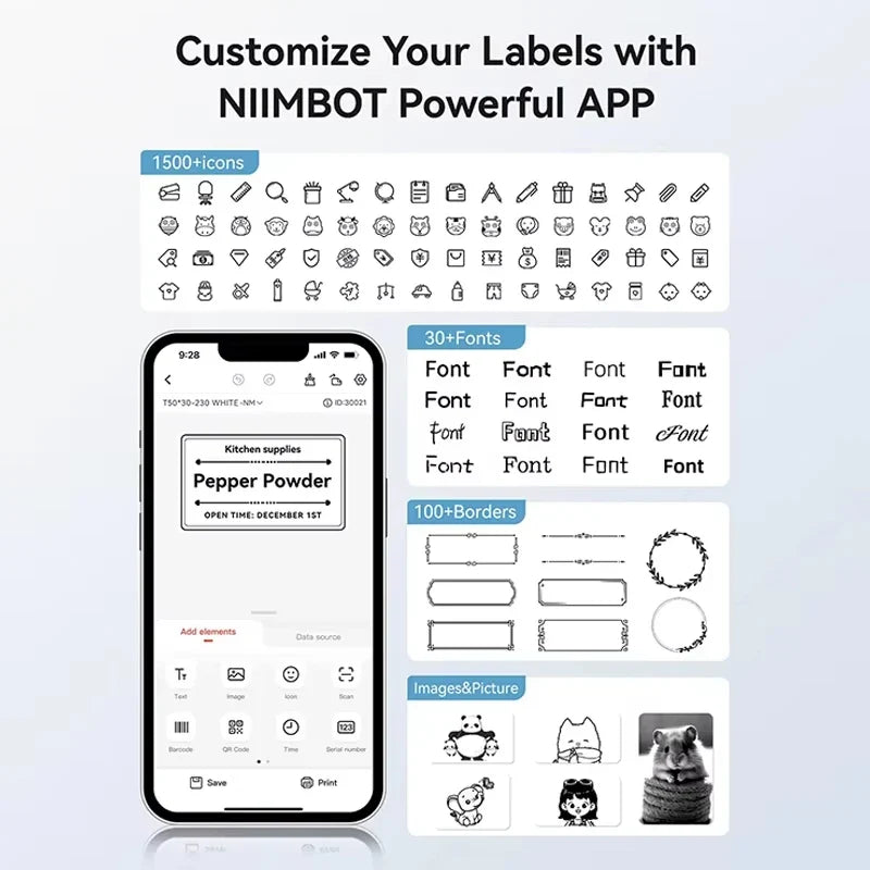 NIIMBOT Thermal Label Paper – Waterproof Self-Adhesive Stickers