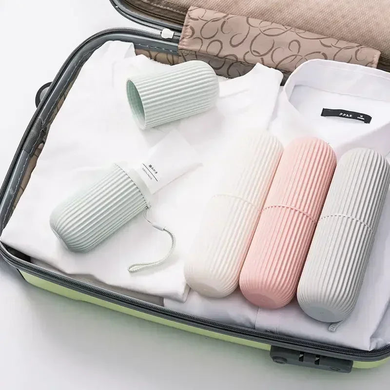 Portable Toothbrush & Toothpaste Holder Travel Storage Case