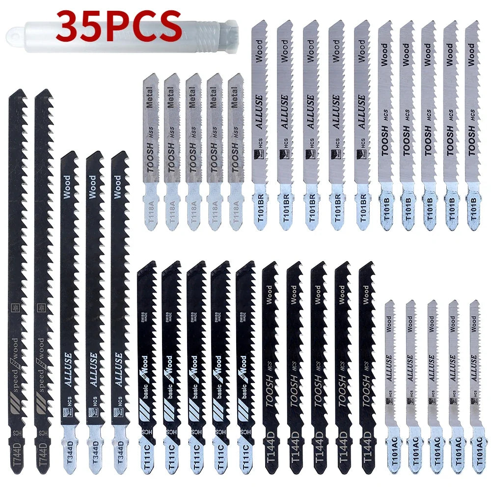 T-Shank Jigsaw Blades Set – Assorted Wood & Metal Cutting