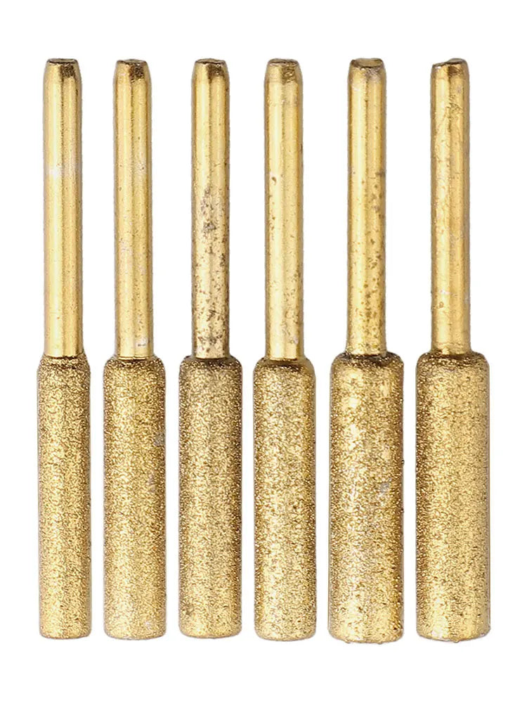 6-Pack Chainsaw Sharpener Stones – Coated Cylindrical Burr Set