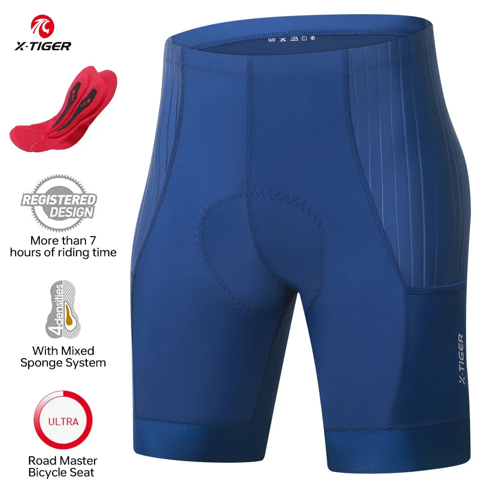 X-TIGER Men's Padded MTB Road Cycling Shorts | Breathable
