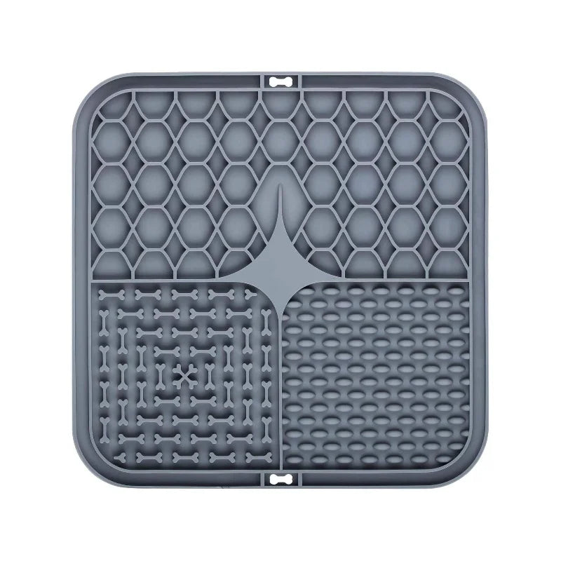 Slow Feeder Lick Mat for Dogs – Suction Silicone Pad