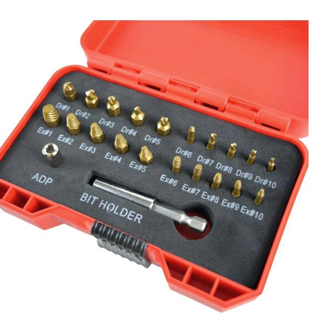 DAZZLEEX 22-Pc Screw Extractor Set with Magnetic Bit Holder