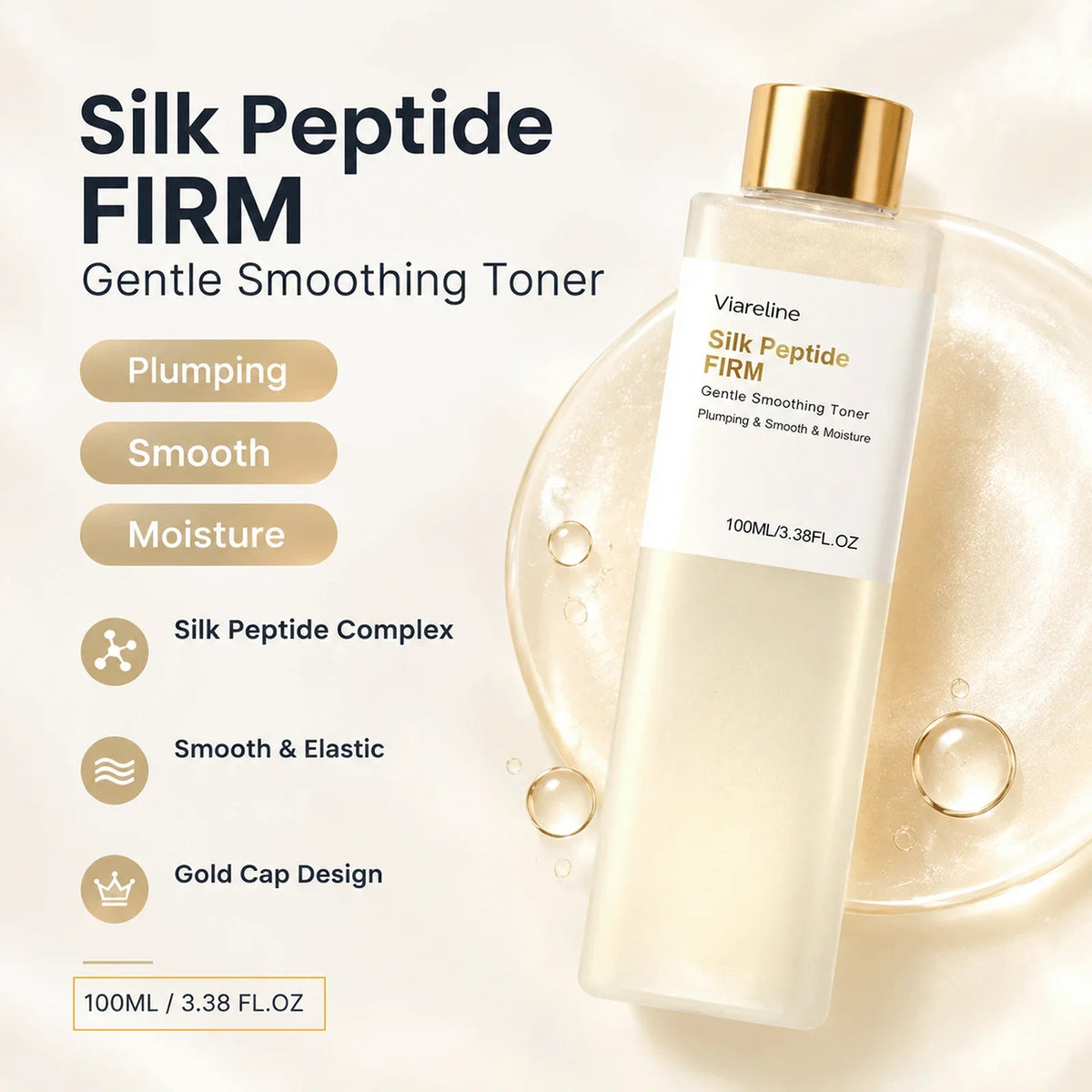 VIARELINE Silk Peptide EGF Toner – Hydrating & Smoothing