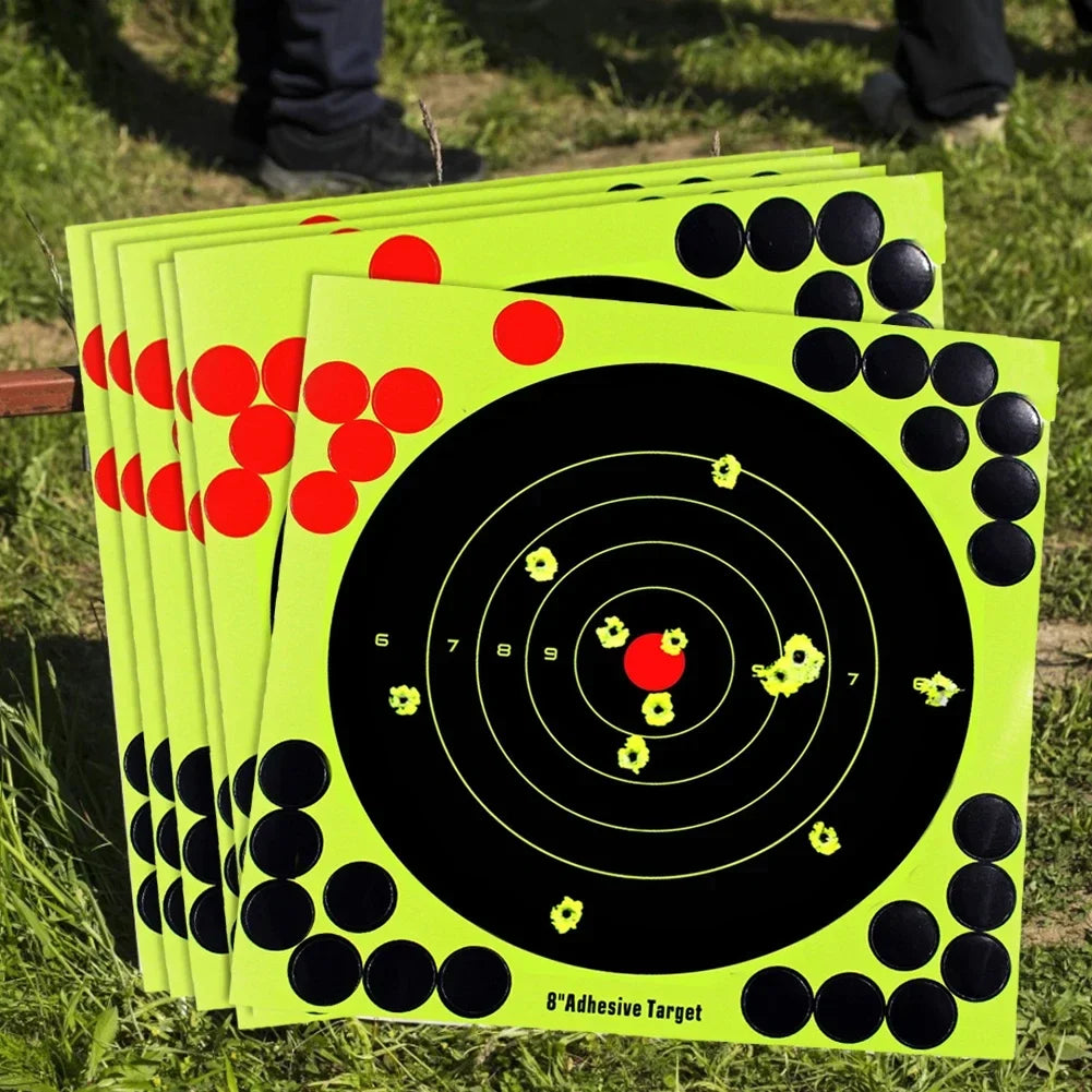 8-Inch Reactive Splatter Shooting Target Stickers – High Visibility