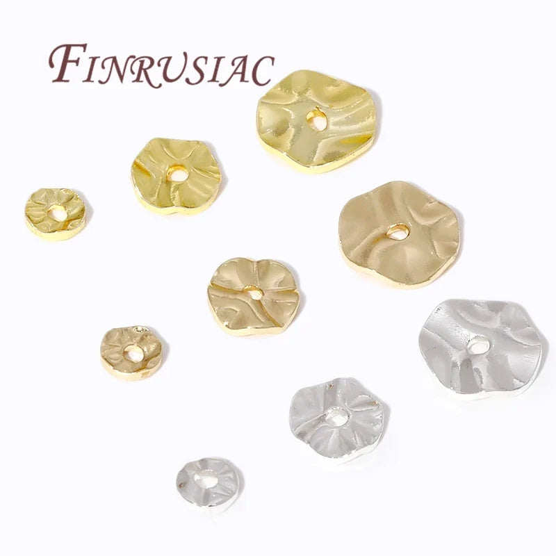 Gold Plated Wavy Spacer Beads – DIY Jewelry Making Findings