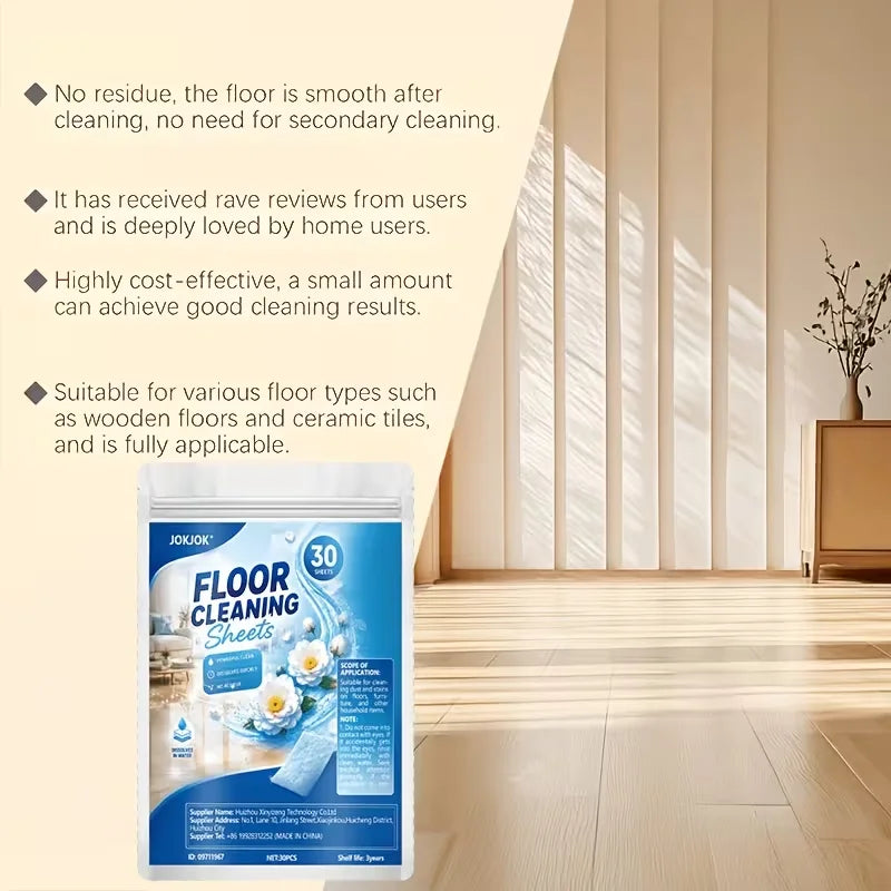 JOKJOK 30-Pack Concentrated Floor Cleaning Wipes – Hardwood
