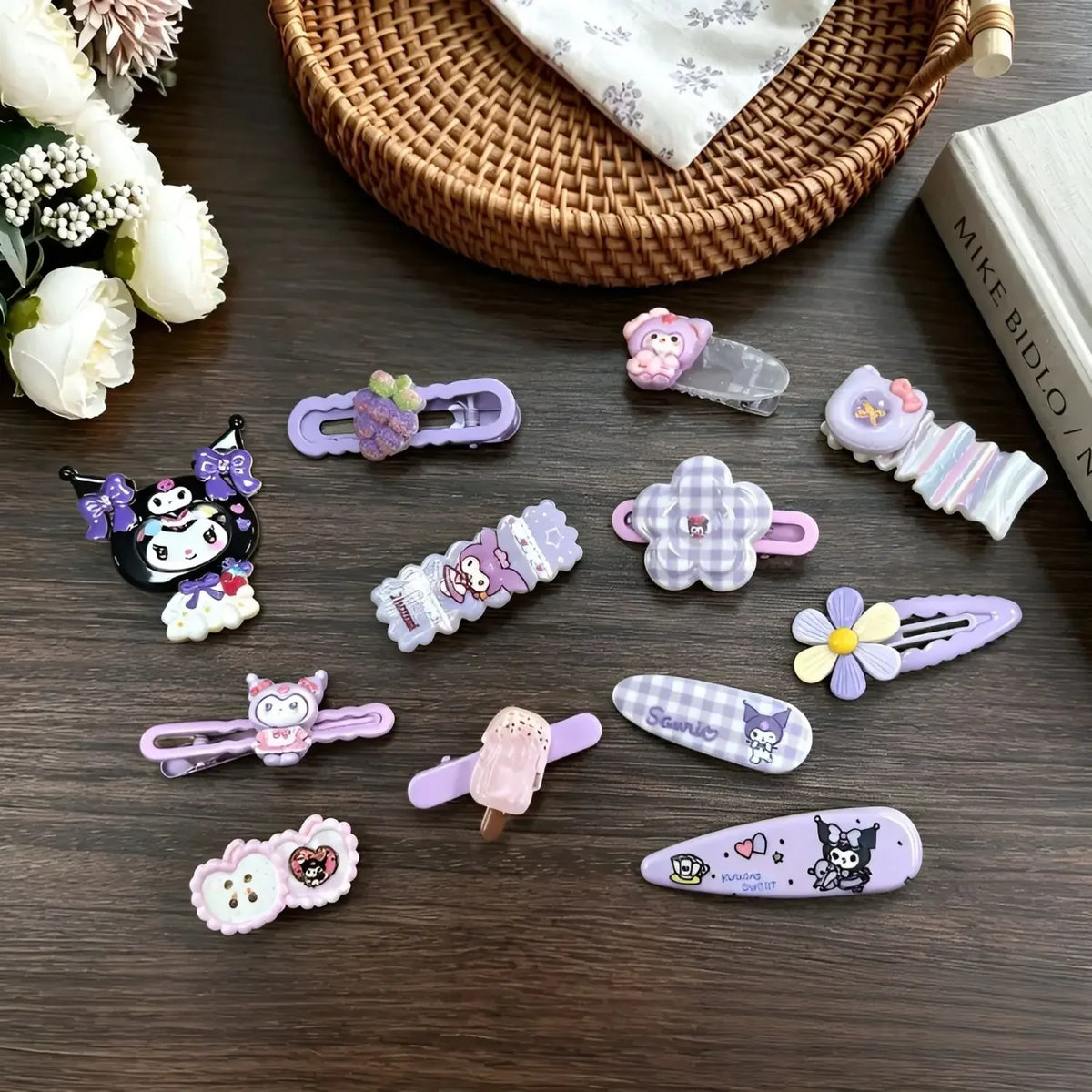 Sanrio Hello Kitty Hair Clips Set – Cute Cartoon Side Clamps