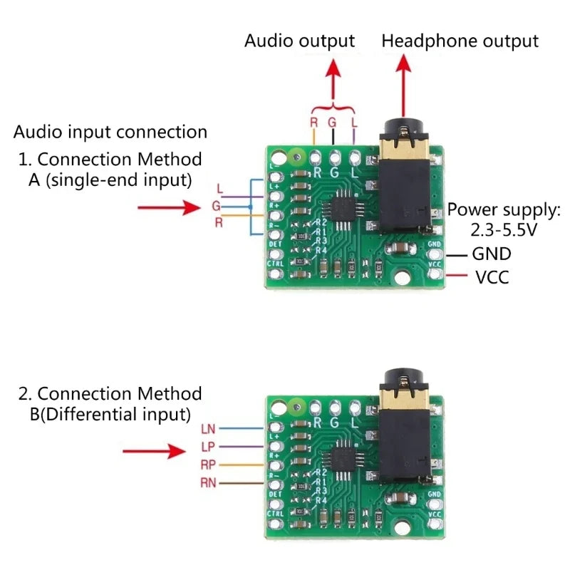 TPA6132 Balanced Headphone Amplifier Board | 2.3–5.5V DIY