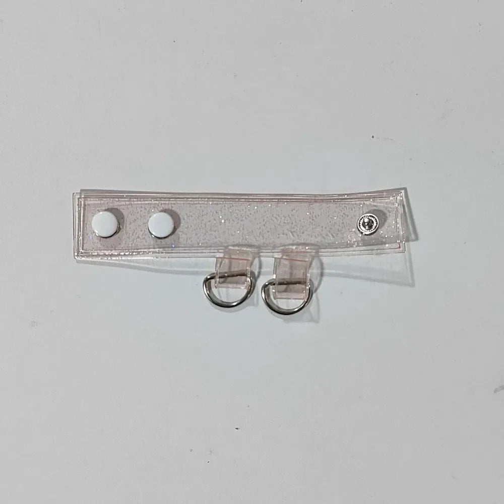 2pcs Transparent PVC Bag Strap Extension Buckle Clip