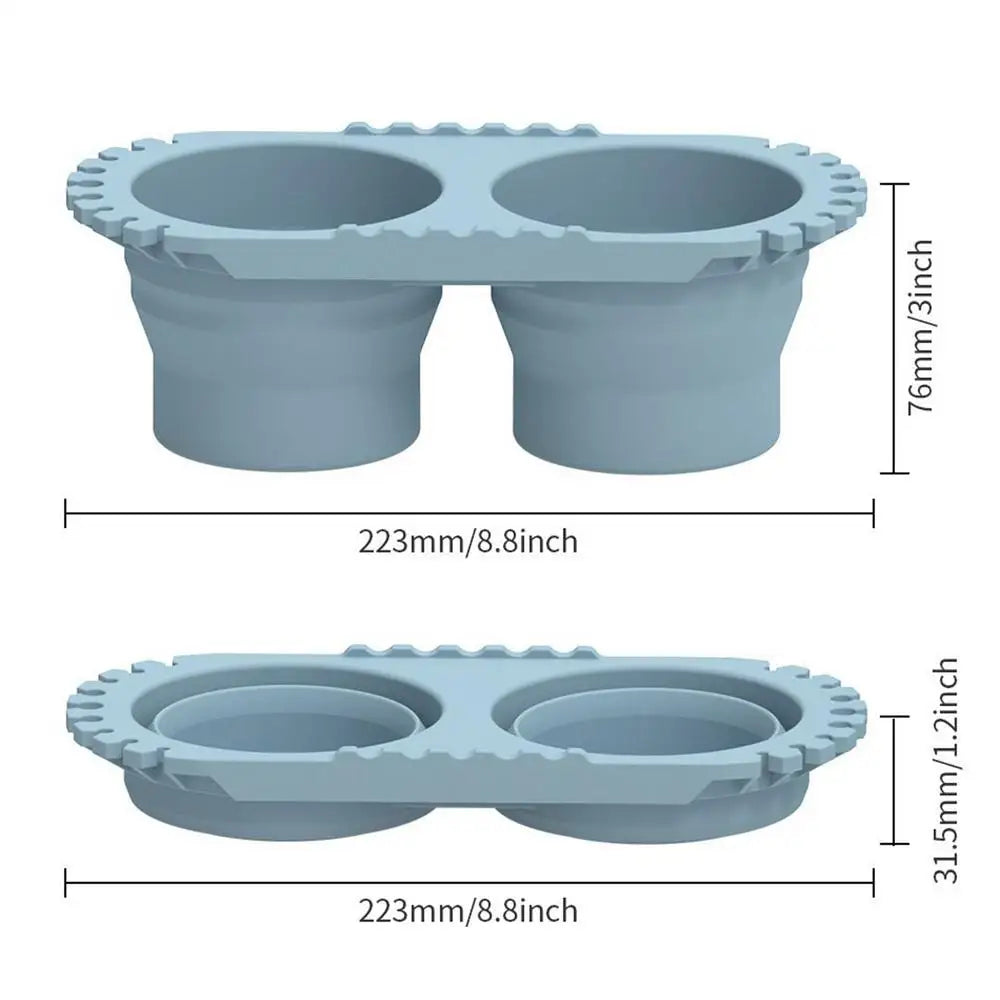 Foldable Silicone Paint Brush Cleaner Cup – Blue