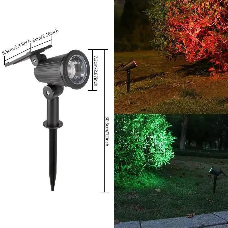 Solar Garden Spotlights RGB IP65 Waterproof Adjustable Landscape