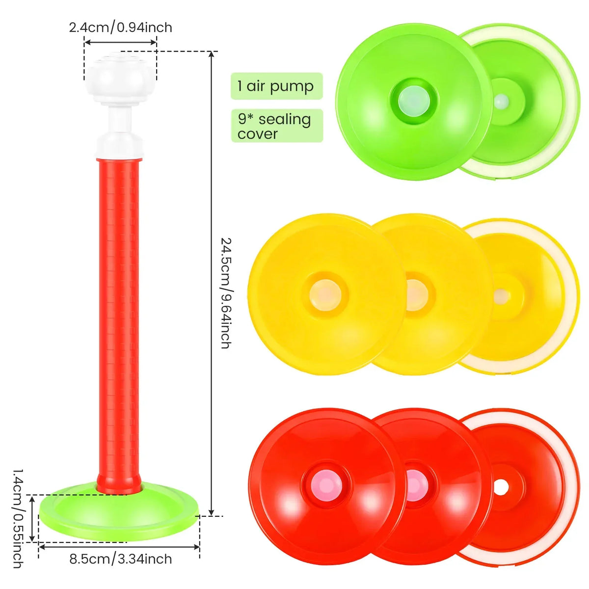 10-Piece Canning Jar Vacuum Sealer Kit – 9 Lids & Pump