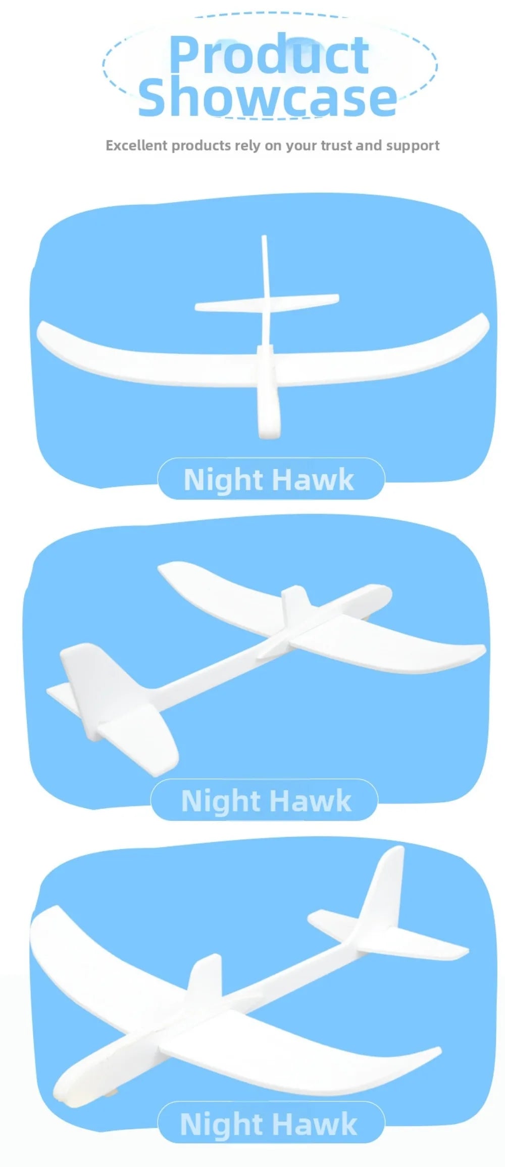 Rubber Band Powered Glider Airplane – DIY Assembly Model Kit