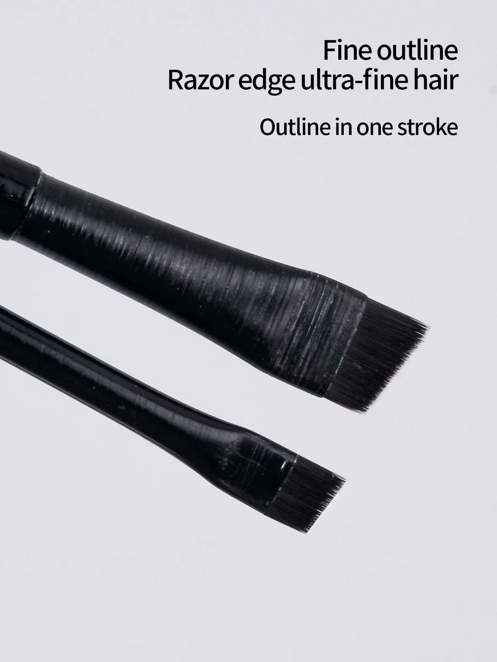 Ultra Thin Blade Eyeliner & Eyebrow Brush Set – 2pc Precision