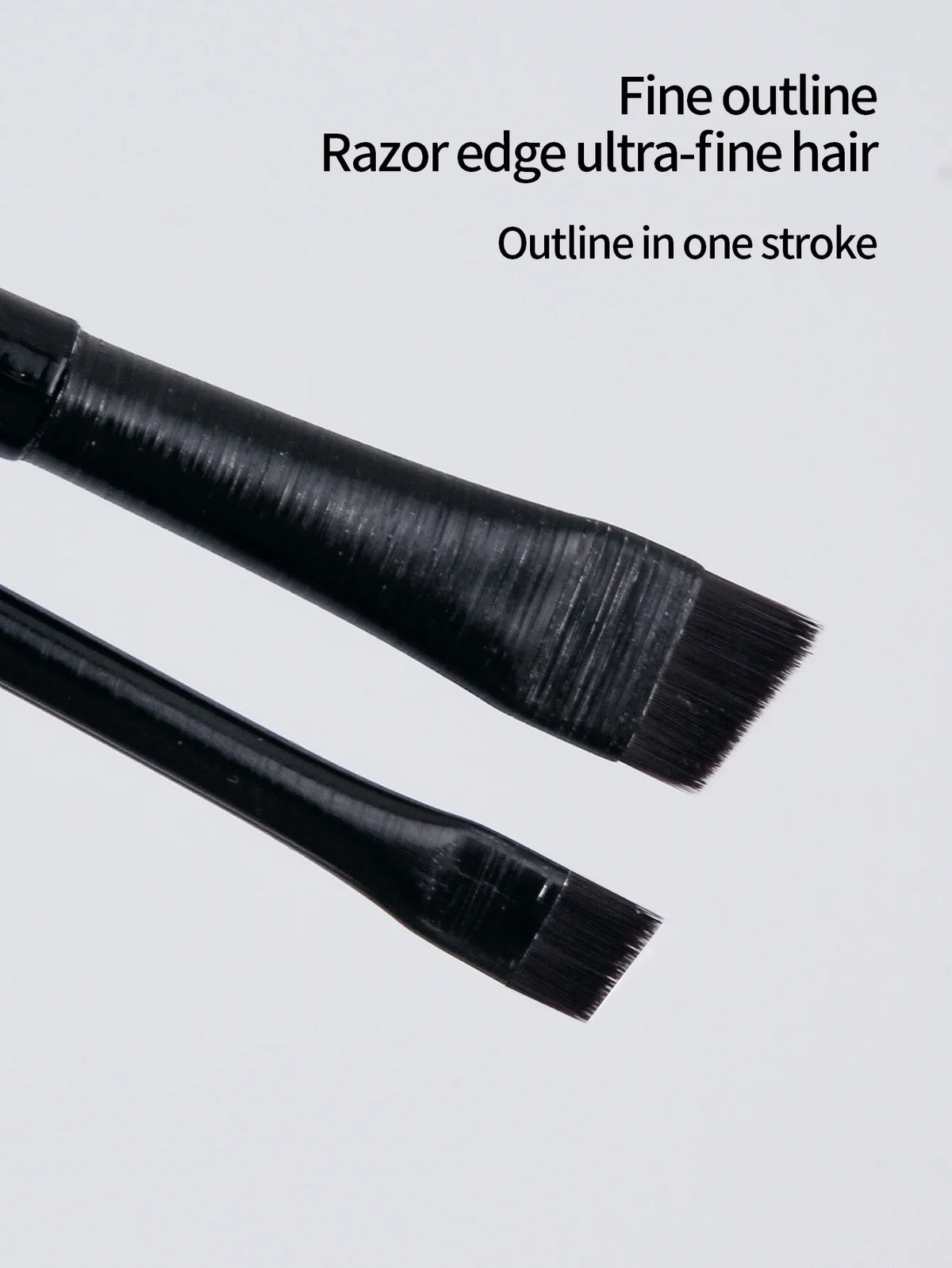 Ultra Thin Blade Eyeliner & Eyebrow Brush Set – 2pc Precision