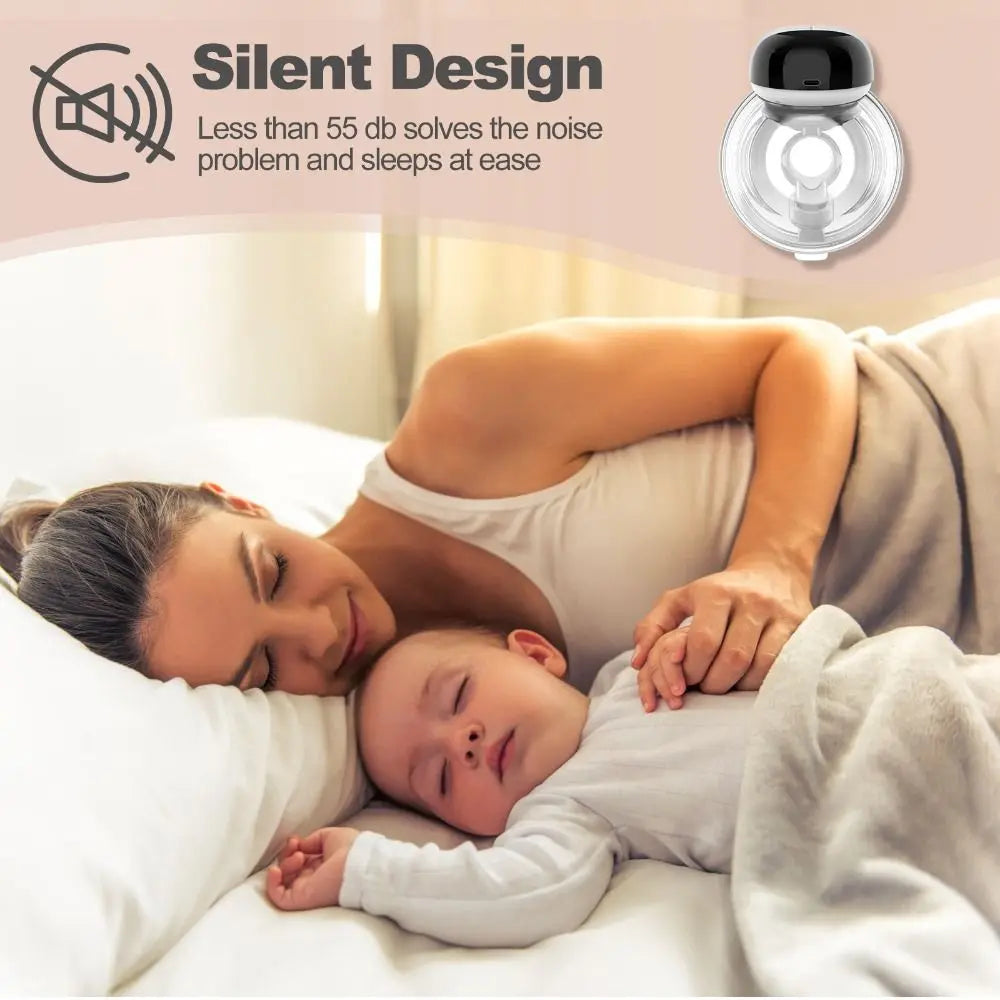 Wearable Wireless Electric Breast Pump – Hands-Free Silicone