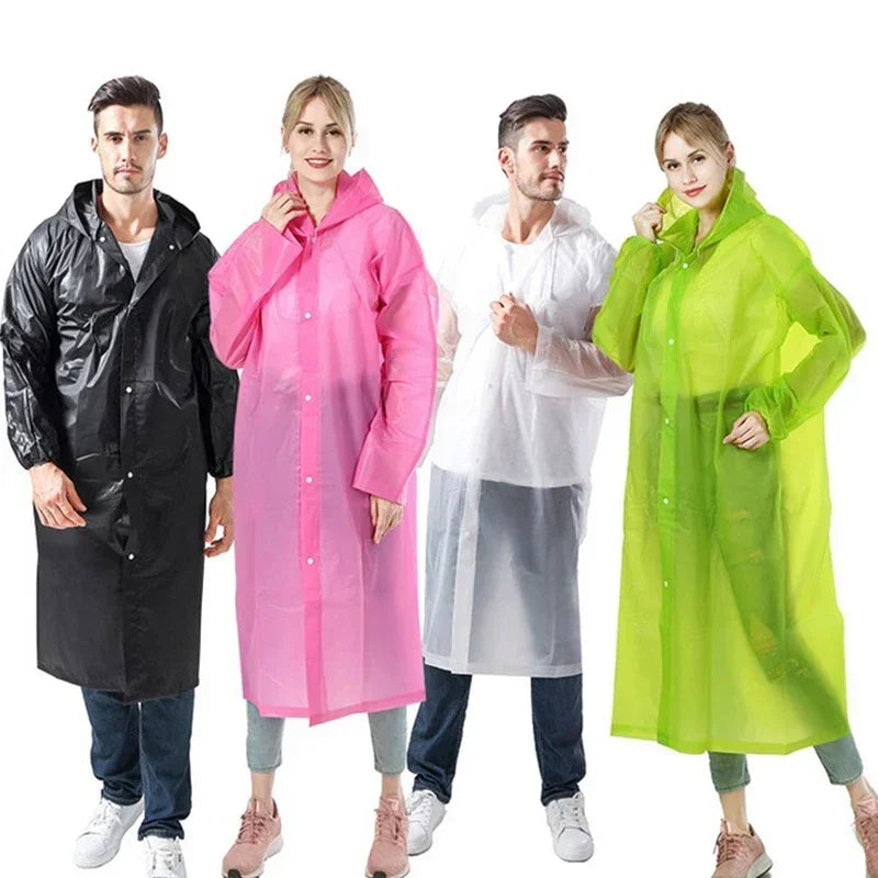 Disposable Waterproof Rain Poncho – Hooded Outdoor Raincoat