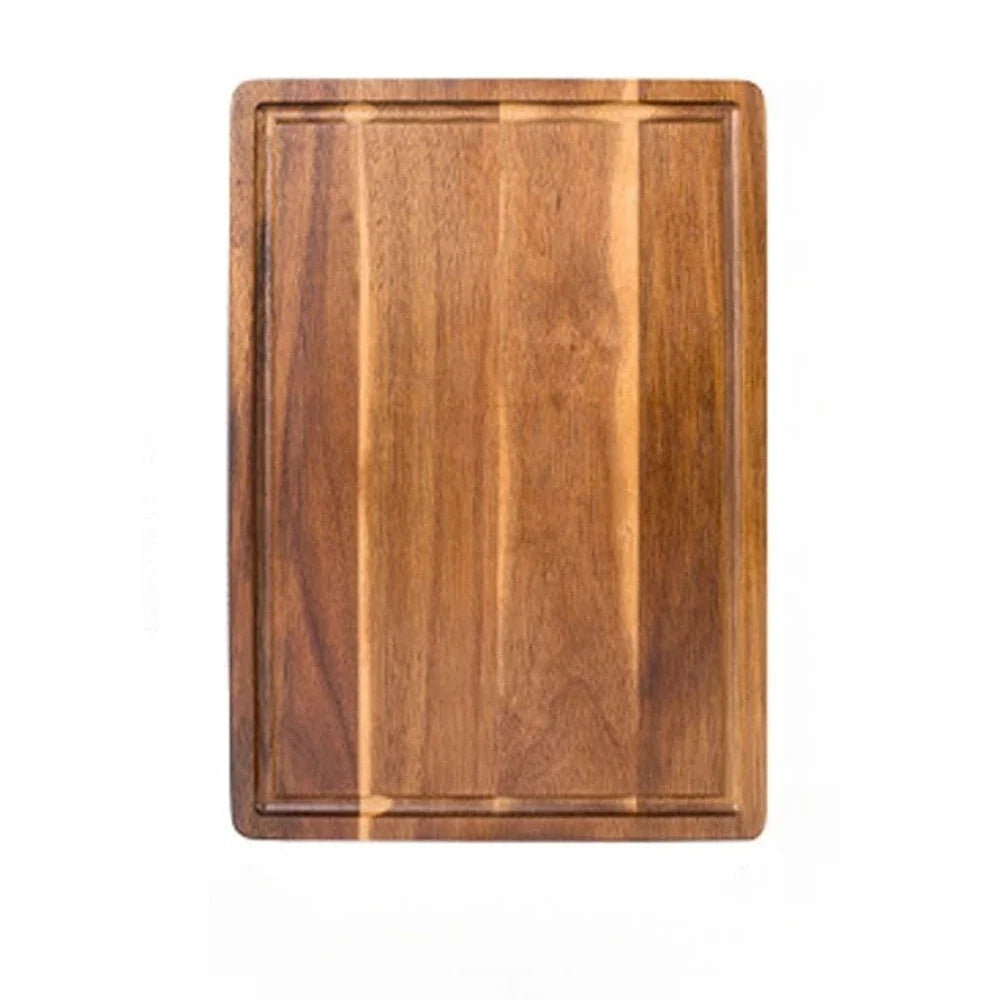 Wooden Cutting Board with Juice Grooves – Kitchen Chopping Tray