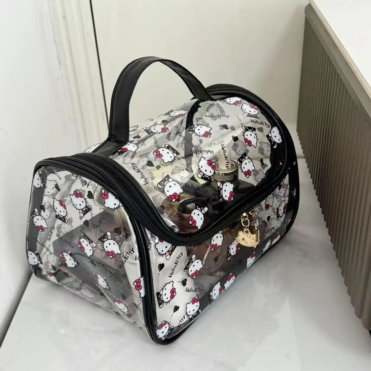 Sanrio Hello Kitty Transparent Makeup Bag – Large Travel Organizer