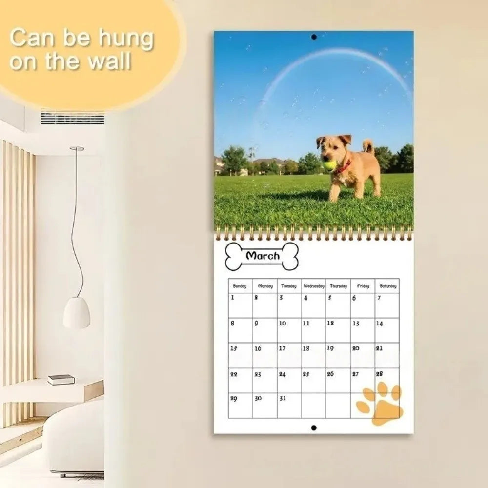 2026 Dog Wall Calendar – Illustrated 12-Month Planner | Pet Lovers