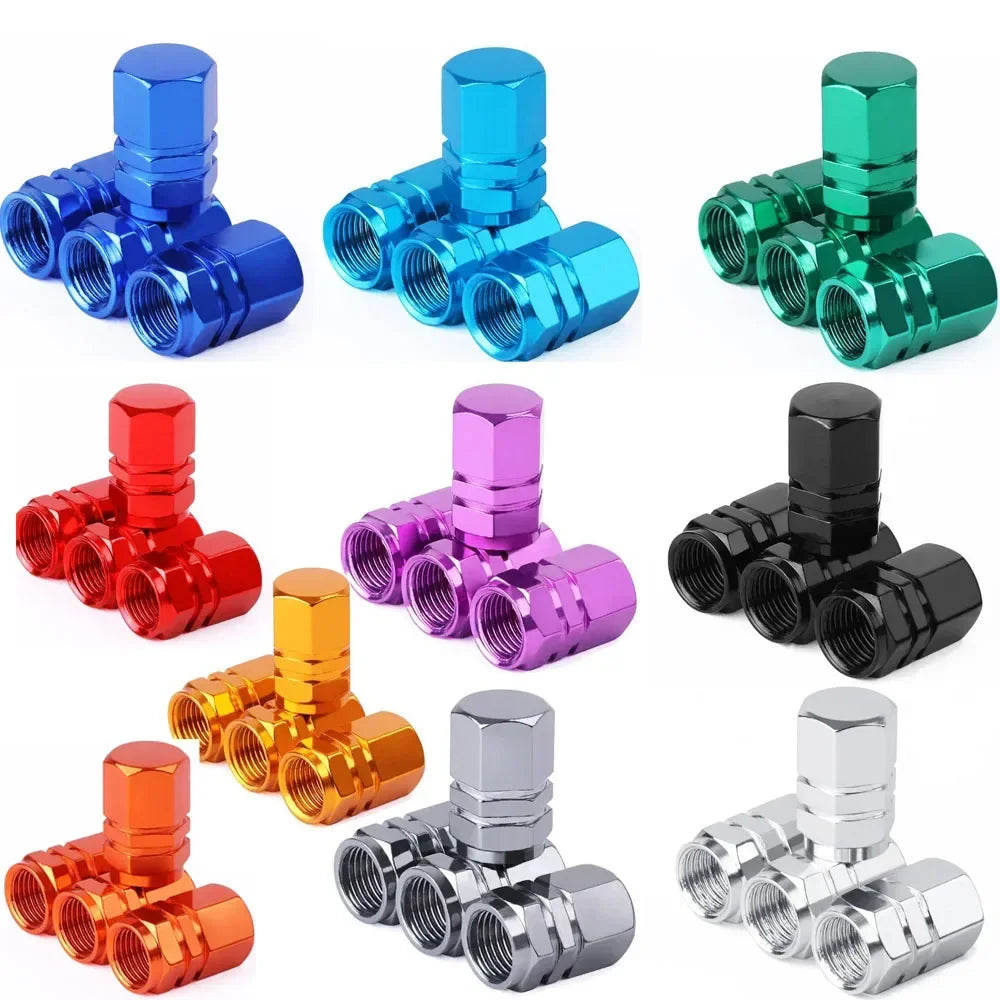 Aluminum Alloy Tire Valve Stem Caps – Anti-Rust, 11 Colors