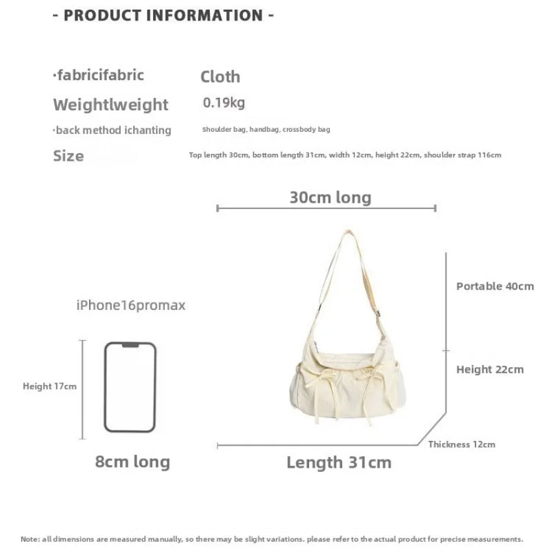 Large Capacity Pleated Cloud Crossbody Shoulder Tote Bag Women