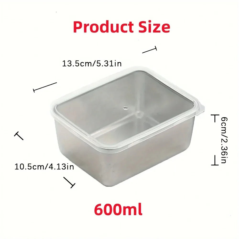 6-Piece Stainless Steel Leakproof Stackable Food Containers