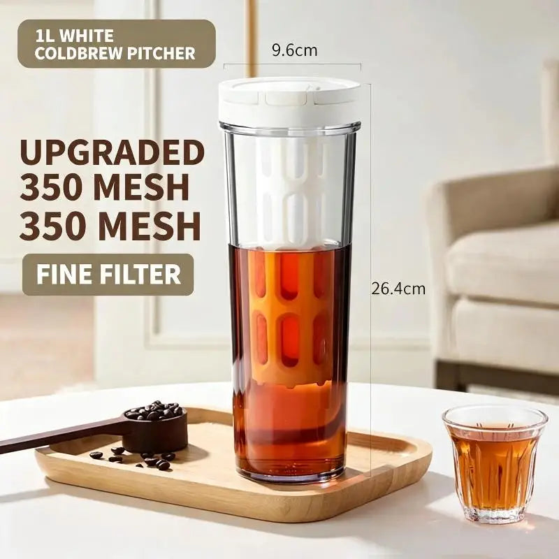 1L Cold Brew Coffee Maker & Fruit Infuser Bottle | BPA-Free