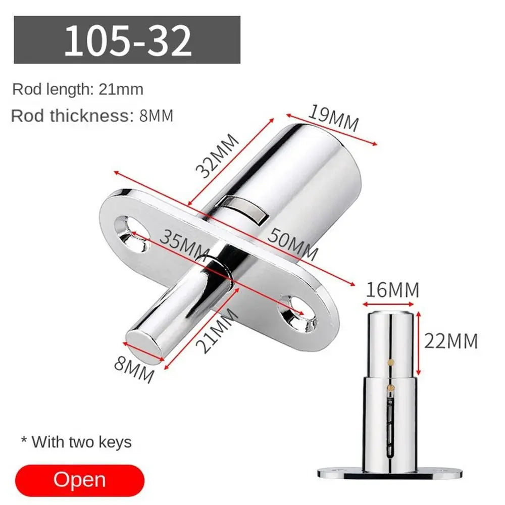 Sliding Door Window Lock with Keys – Zinc Alloy Security Catch